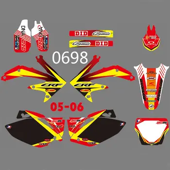 

for HONDA CRF450R CRF450 2005-2006 New Full Graphics Decals Stickers Custom Number Name Glossy Bright Stickers Waterproof