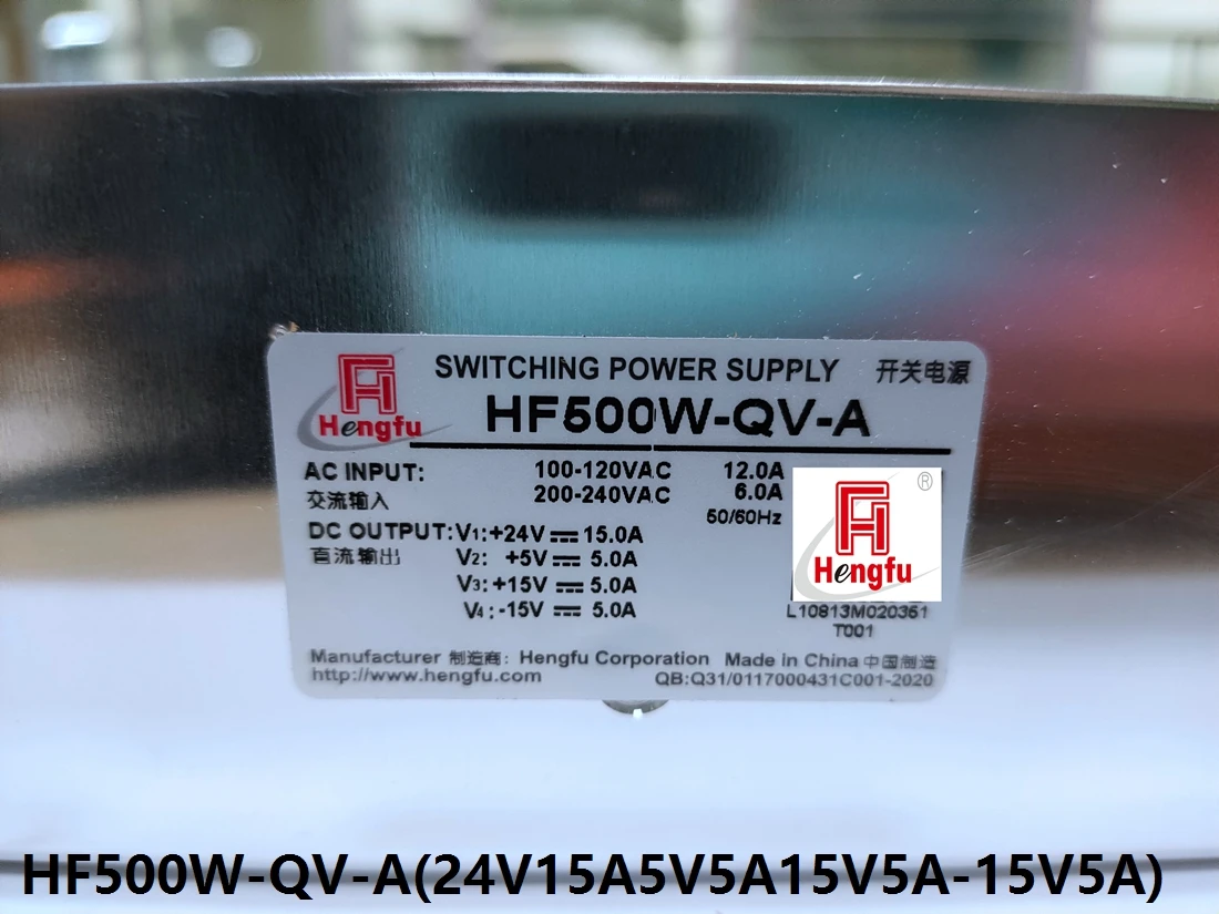 새로운 Hengfu HF500W-QV-A(24V 15A 15V 5A-15V 5A 5V5A) 스위칭 전원 충전기 3-in-1 레이저 전원