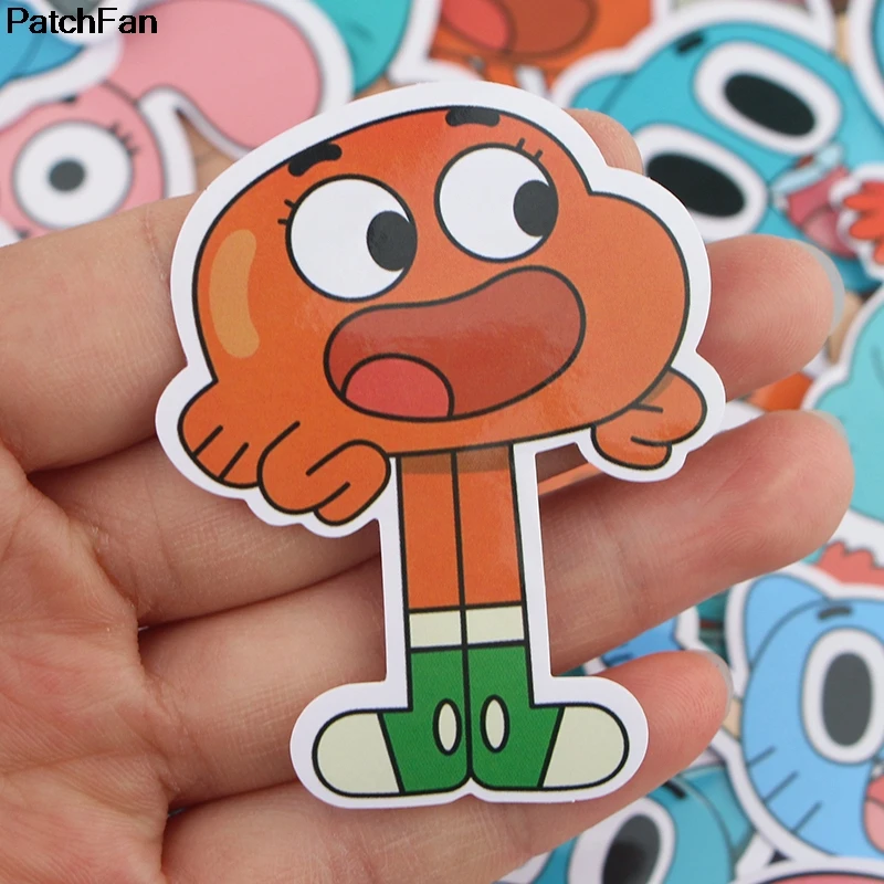 Patchfan 39 шт. удивительный мир Gumball художественный принт домашний Декор настенный ноутбук телефон багаж ноутбук Скрапбукинг наклейка A2631