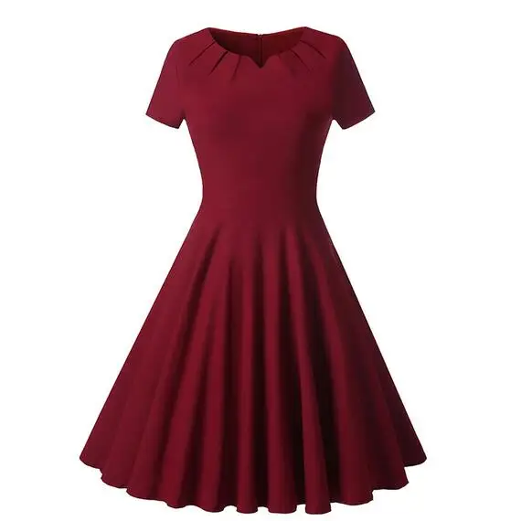 Женское летнее винтажное Туника женское платье халат рокабилли платья женские