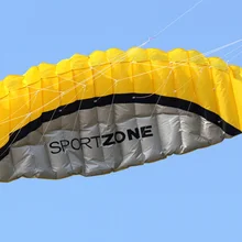 Dual Line Parafoil Kite 2.5m Power Outdoor Sports Beach Flying Kite Stunt Parafoil Kite with Handle 30m Line Easy to Playing