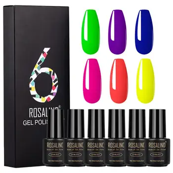 

Gel Nail Polish Set 6 Color Series UV Lacquer Varnish Nail Set For Art Desgin Manicure Top And Base