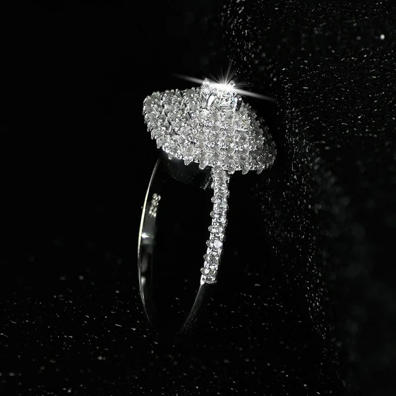 Женское кольцо из серебра 925 пробы с фианитом|ring jewelry|luxury ringaaa zirconia |