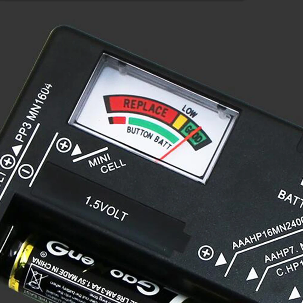 Indicator Battery Cell Tester AA AAA C/D 9V Volt Button Checker Battery Capacity Tester