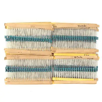 

Replacement Metal Film Resistors 3120pcs 156 Values 1/4W 1% Assortment 1ohm-10Mohm Components