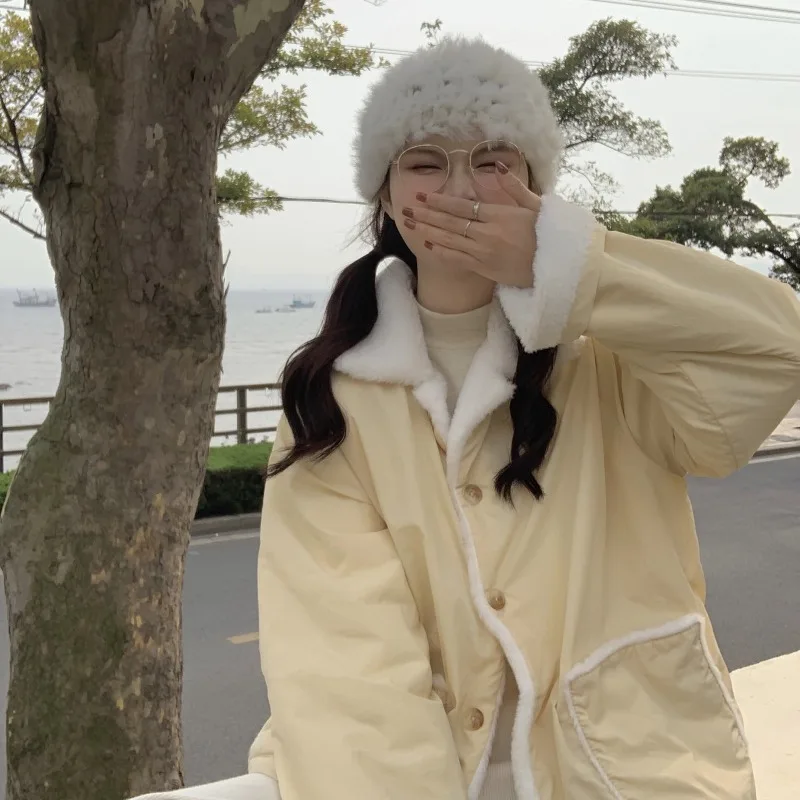 

women's clothing han edition new ~ 2021 thickening cotton-padded jacket to wear long sleeve coat against warm female