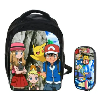 

16 Inch Pokemon Pikachu Umbreon Eevee Children School Bags Orthopedic Backpack Kids School Boys Girls Mochila Infantil Bags