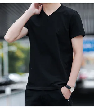 

Short-sleeved t-shirt men's casual simple bottoming shirt half-sleeved clothes 9987