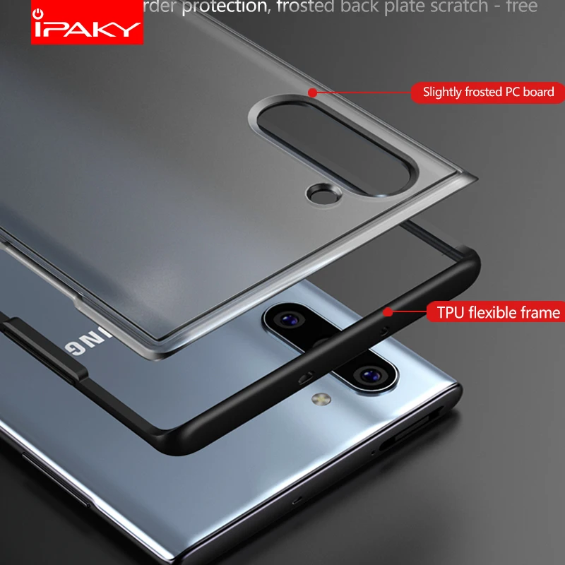 Для samsung Note 10 чехол Magic Shadow IPAKY Note 10 Plus Чехол Мягкий Бампер ПК Гибридный противоударный для samsung Galaxy Note 10+ чехол