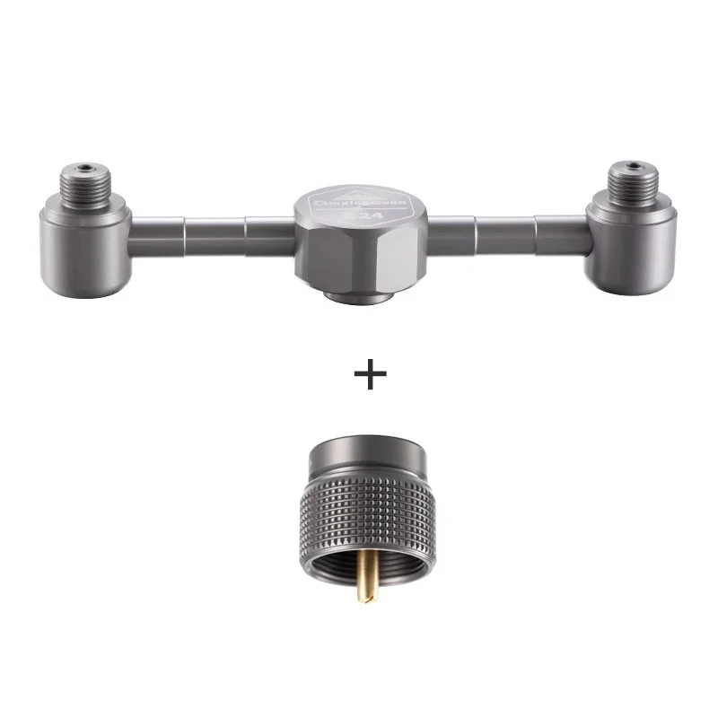

Outdoor Camping Stove Adapter Propane Tanks Adapter With 2 Conversion Head Camp Furnace Converter Connector