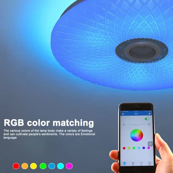 

Music Led Ceiling Light Lamp Round 40cm In Music With Bluetooth Dimmable Color Changing Light Smart 36W/60W APP