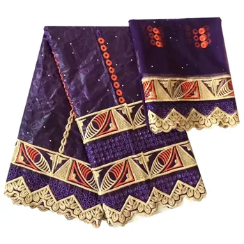 

popular tissu africain bazin brode getzner with bead embroidered basin riche 7 yards swiss voile lace scarf for wedding R8-TYG5