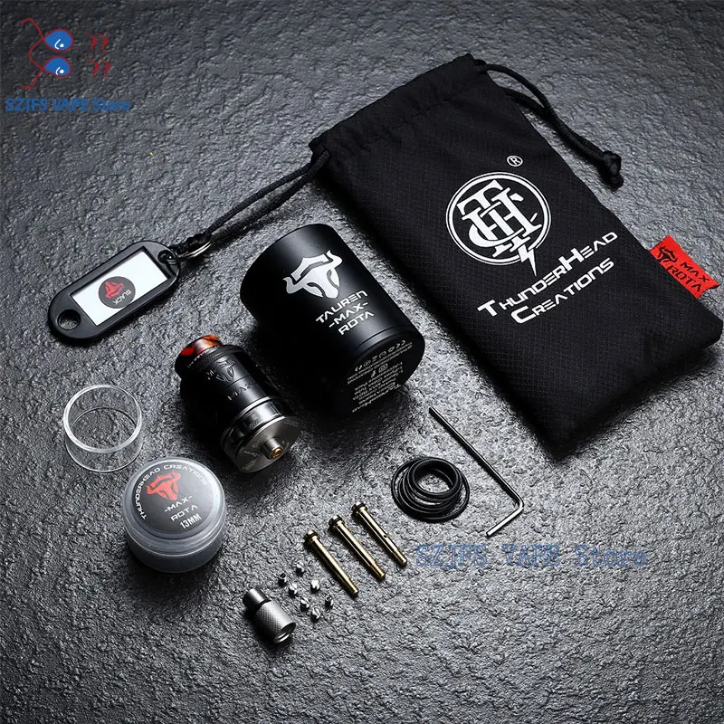 Original THC Tauren Max RDTA rebuildable atomizer 2ml &amp 4.5ml capacity Dual Coil Electronic Cigarette Vape Tank vs sxk haku rdta |