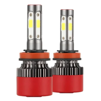 

4 Side LED Headlight Kit Bulb LED Headlamp 2800W 280000LM 6000K Cool White 2 Pack Auto Headlamp H7 9005/9006 H11 H4
