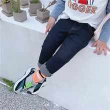 You gato negro mi осенние новые стильные обтягивающие универсальные Эластичные Обтягивающие джинсы с высокой талией в Корейском стиле