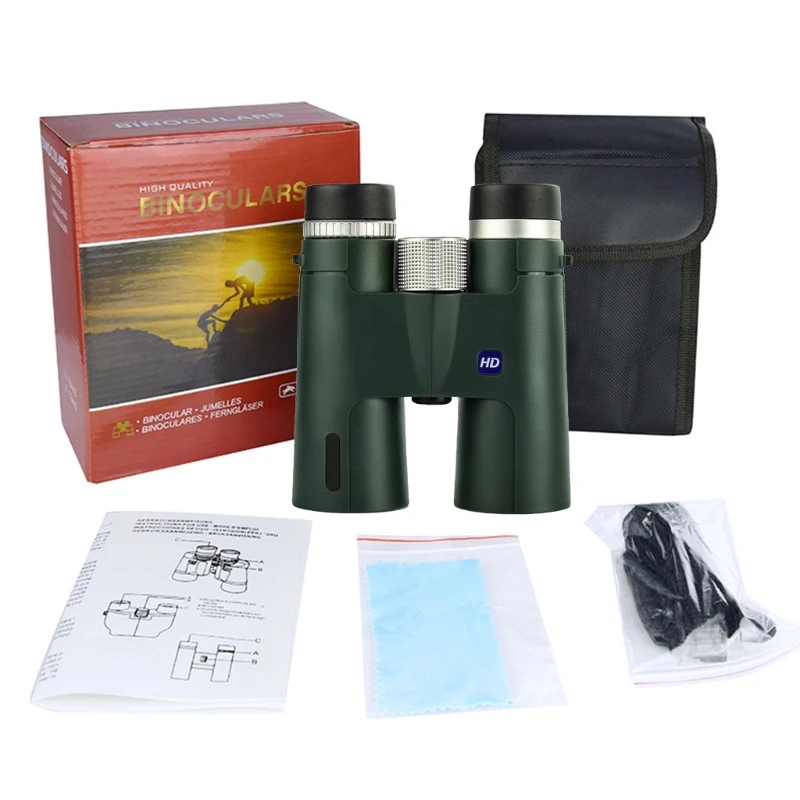 HD-Binoculars 12x42 High Power Magnification Compact Wide Angle Binocular FMC Lens w/ BAK4 Prism for Hunting Travel | Инструменты