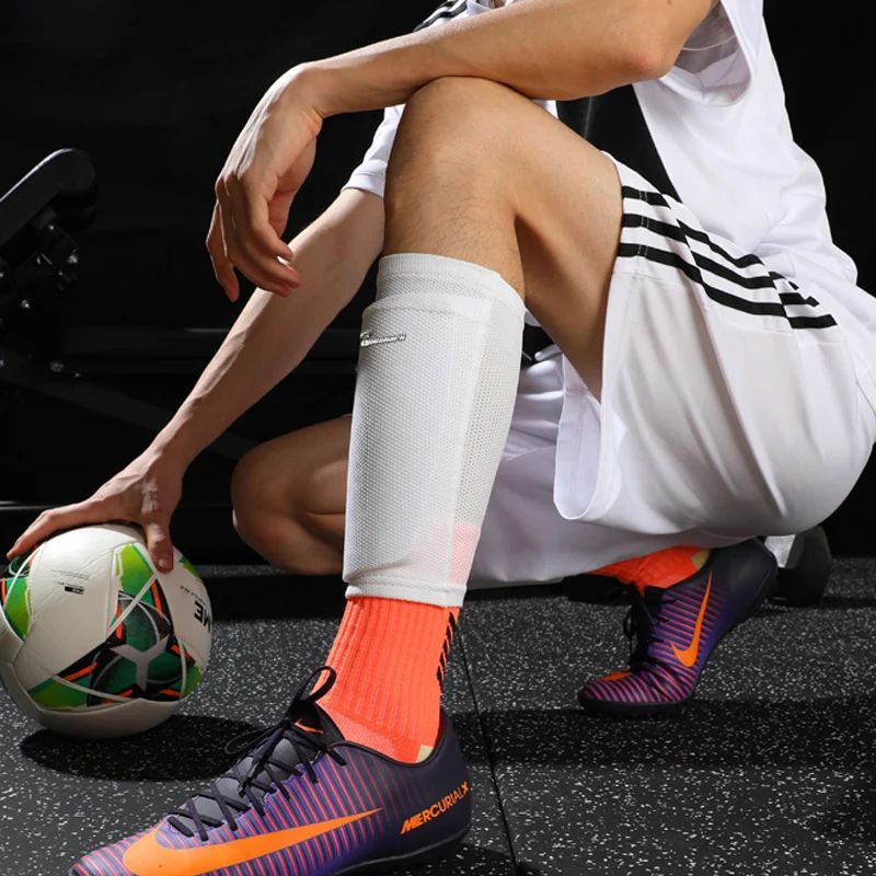 Women Men Kids Teens Soccer Shin Guards Leg Sleeves Football Calf Protector Shinpads Shockproof Anti-collision Sets Custom Logo