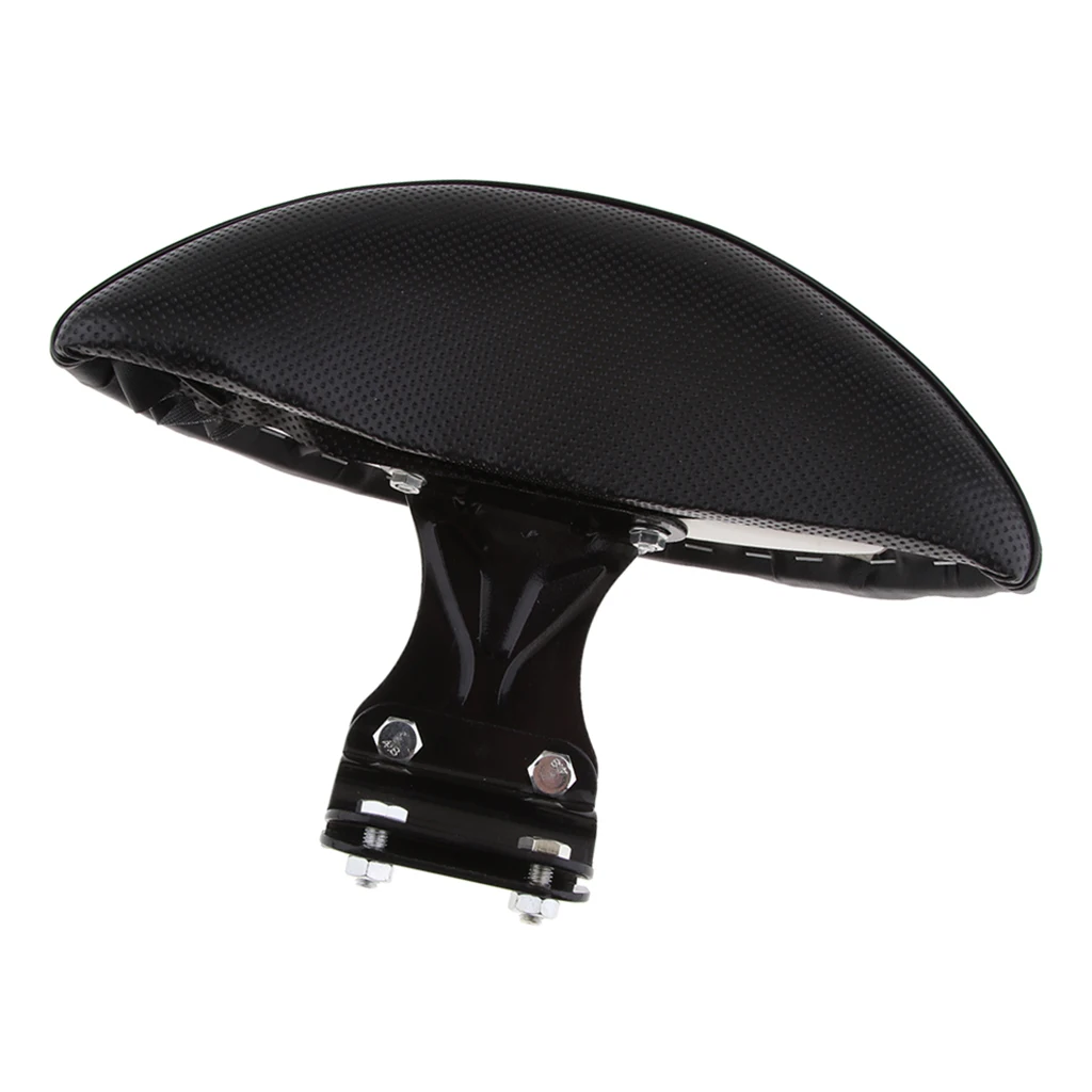 Universal PU Motorcycle Driver Backrest Sissy Bar Cushion Pad - Black