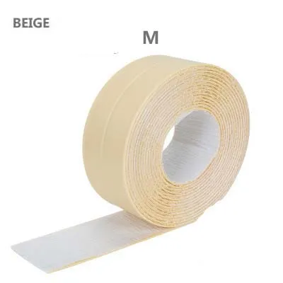 M beige 3.2mx 2.2cm Кухня супер исправление водонепроницаемый и плесени-доказательство ленты кухня шов полосы водонепроницаемый полосы ванная комната туалет зазор стены угловая линия - Цвет: M beige 3.2mx 2.2cm