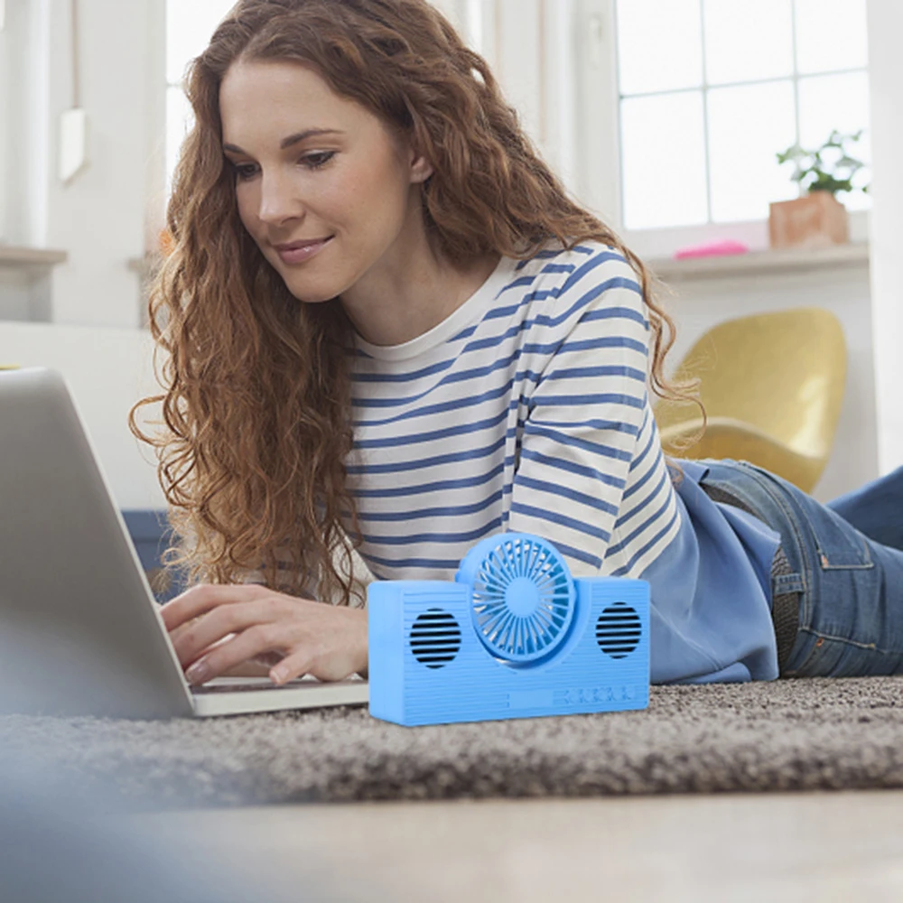 Мини Bluetooth 5,0 динамик с вентилятором беспроводной телефон динамик s Многофункциональный портативный резонирующая коробка динамика TF карта AUX mp3-плеер
