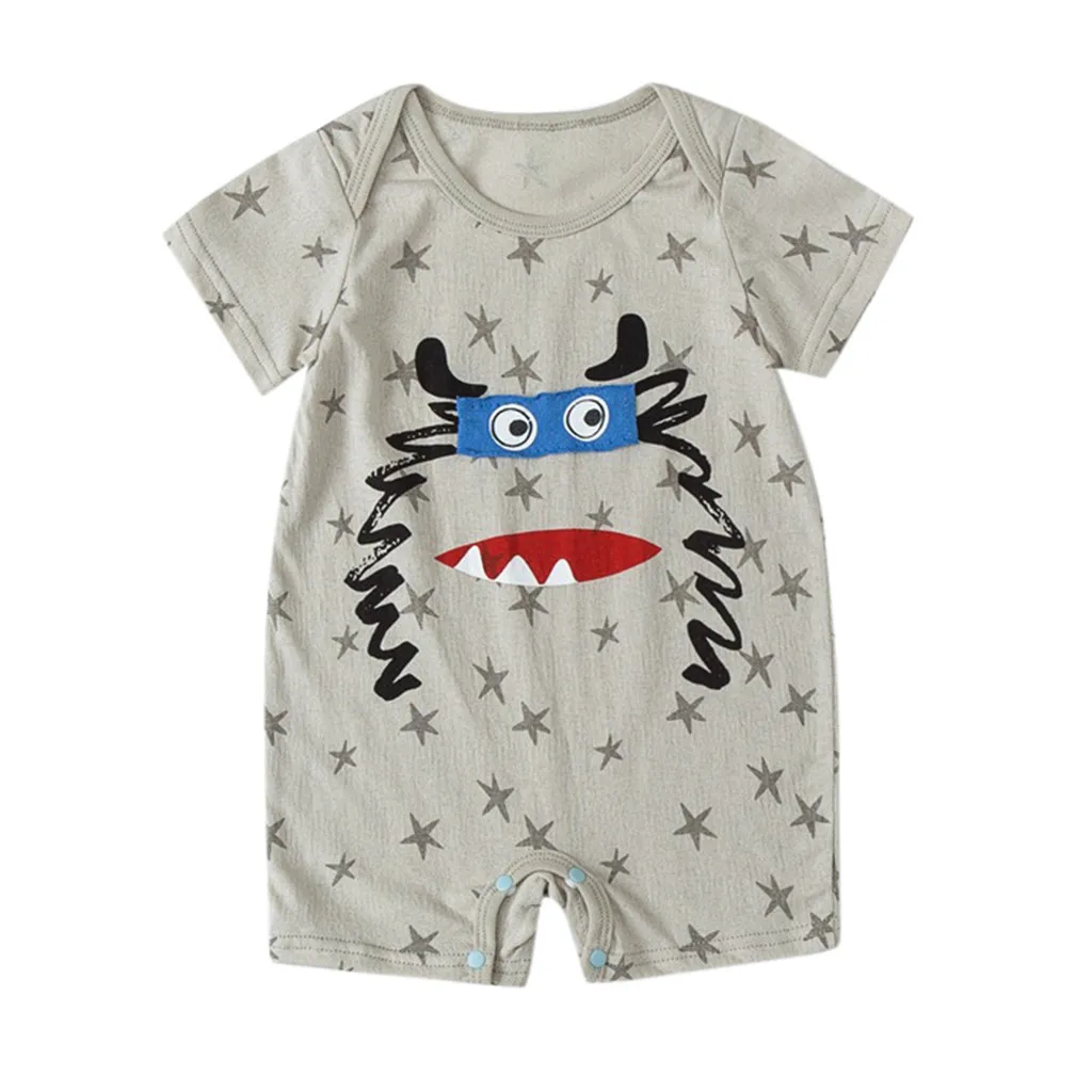 NewbornBaby/детские летние комбинезоны с рисунком для маленьких мальчиков и девочек