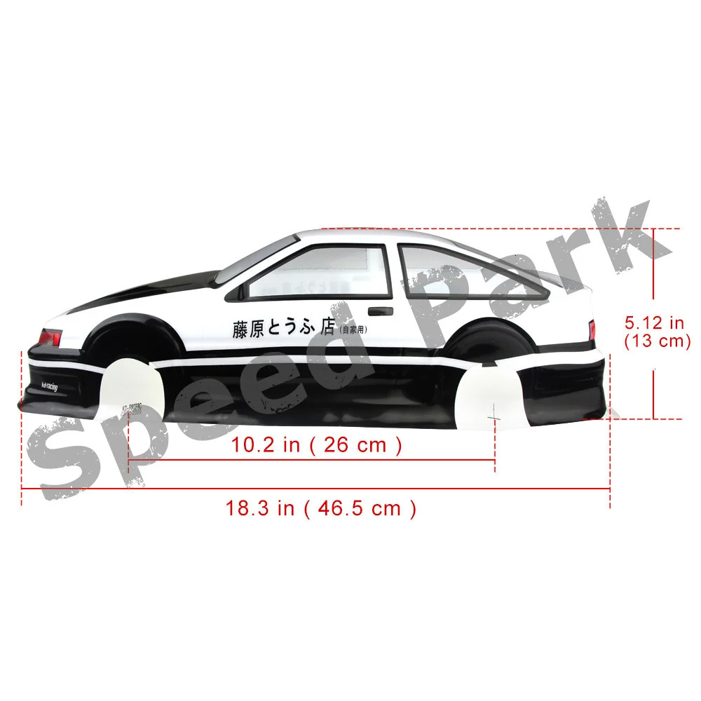 190mm PVC Transparente Body Shell para Toyota AE86 1/10 Control Remoto Rc Coche Modelo 