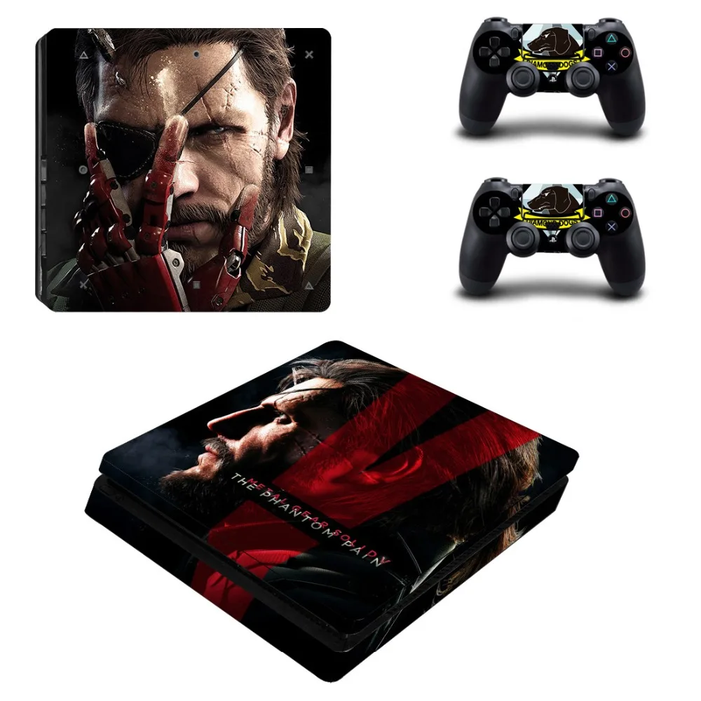 Металлическая Шестерня твердая PS4 тонкая кожа Наклейка для sony playstation 4 консоль и контроллеры наклейка PS4 тонкая Наклейка виниловая