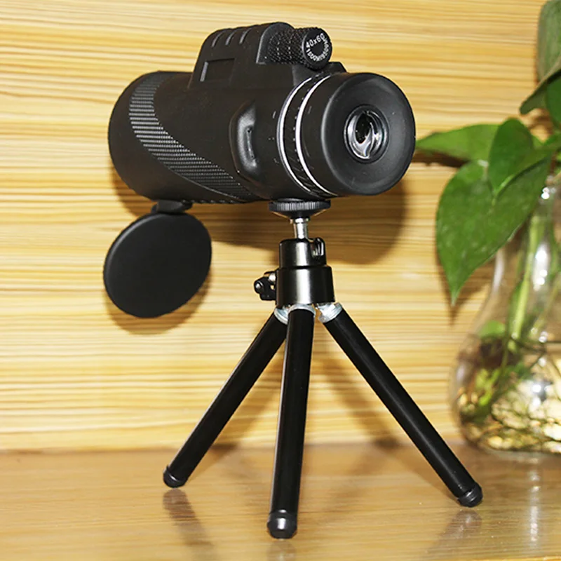 Открытый объектив для смартфона 40X60 монокулярный телескоп с трансфокатором мерцающий ночное видение камера военный окуляр с зажимом для телефона Штатив
