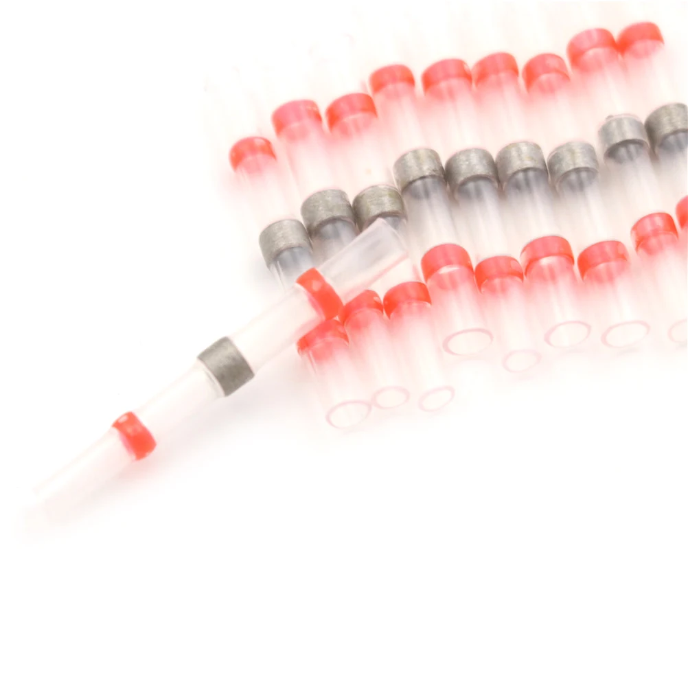 New 10pcs Red 22-18AWG Waterproof Heat Shrink Butt Wire Splice Connector Solder Sleeve Seal Terminals Kit Set Tool