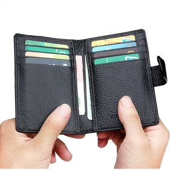 

Leather Men's Small Card Case Slim Card Case Bank Card Case Multi-Card Position Card Holder Driver's License Leather Case