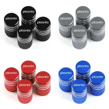 

4Pcs Car Styling Car Wheel Tire Valve Caps Case for KIA picanto soul sorento k2 k5 flip emblem Aluminum Car Dustproof Caps