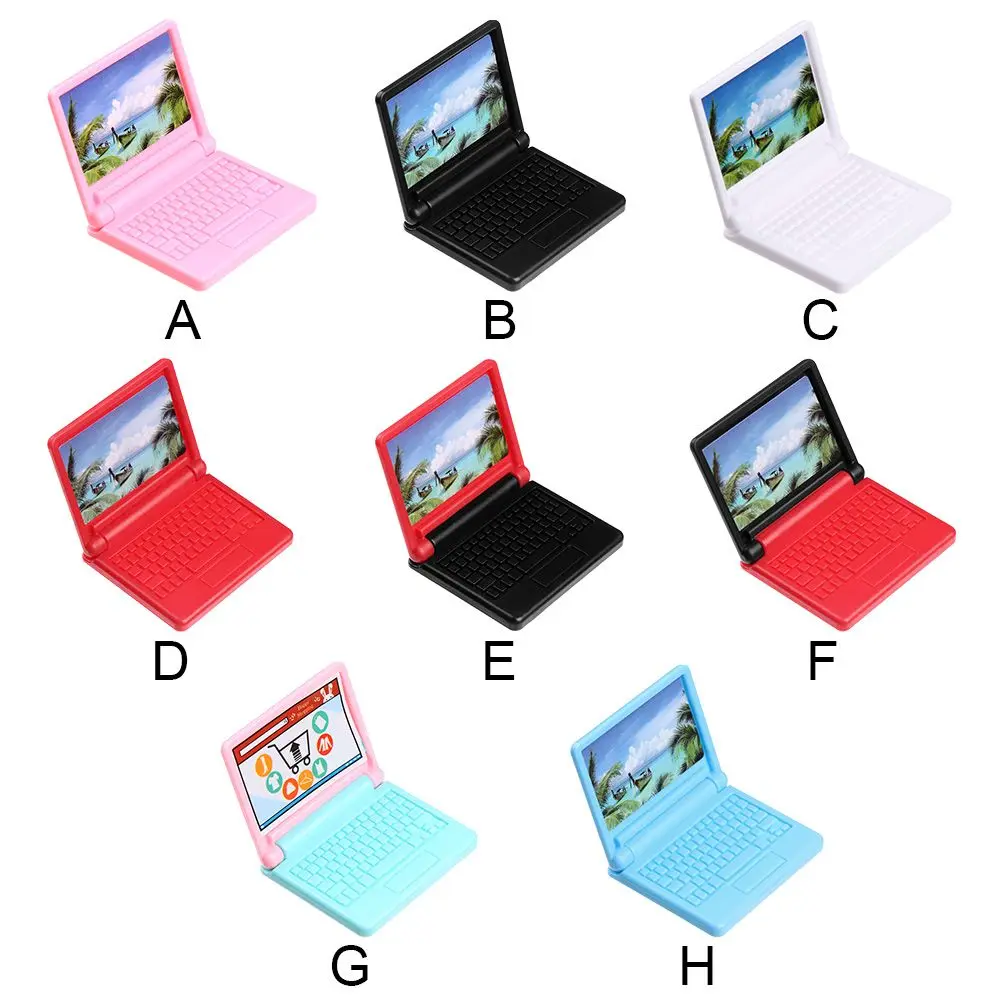 1 Pc Doll Mini Laptop folded Notebook Doll office toy Fashion Imitation Mini computer Collapsible Doll Accessories