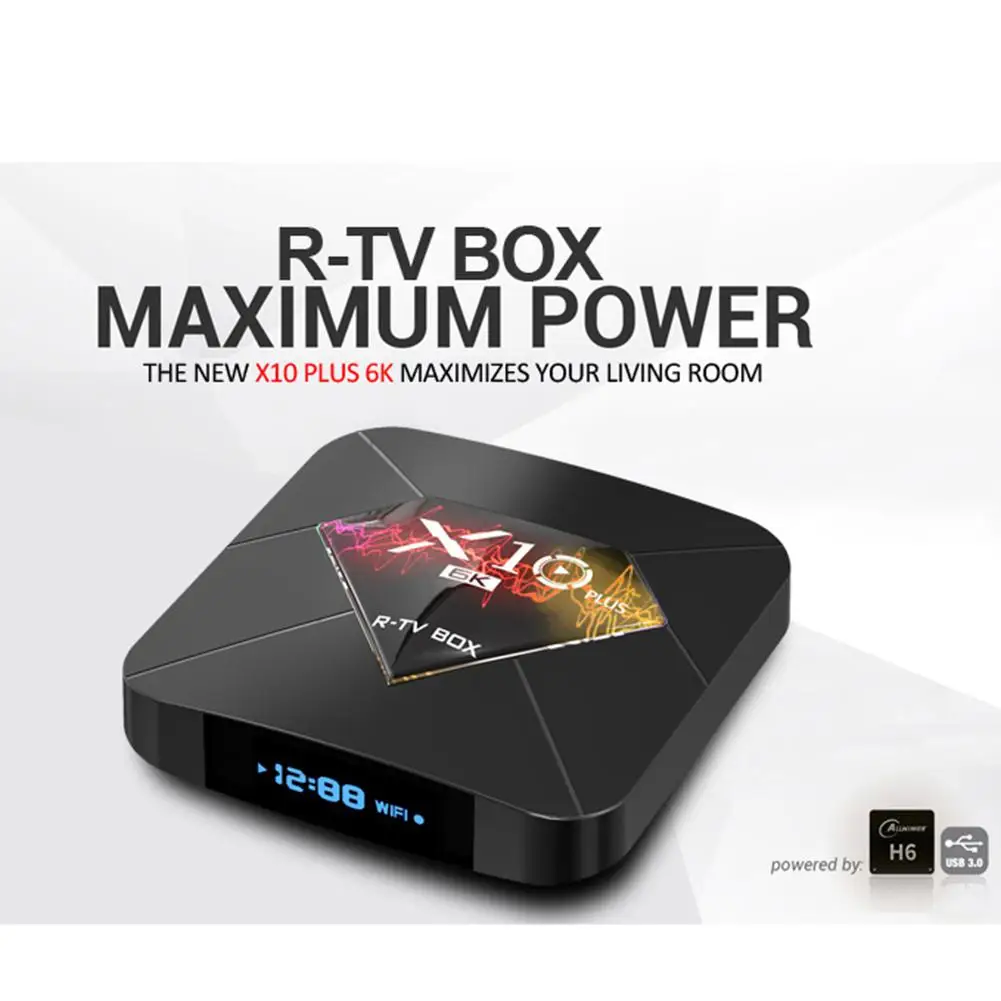 X10 Plus Smart tv BOX Android 9,0 Allwinner H6 4 ГБ 32 ГБ 64 Гб IP tv Smart телеприставка 6K USB 3,0 HDR H.265 медиаплеер