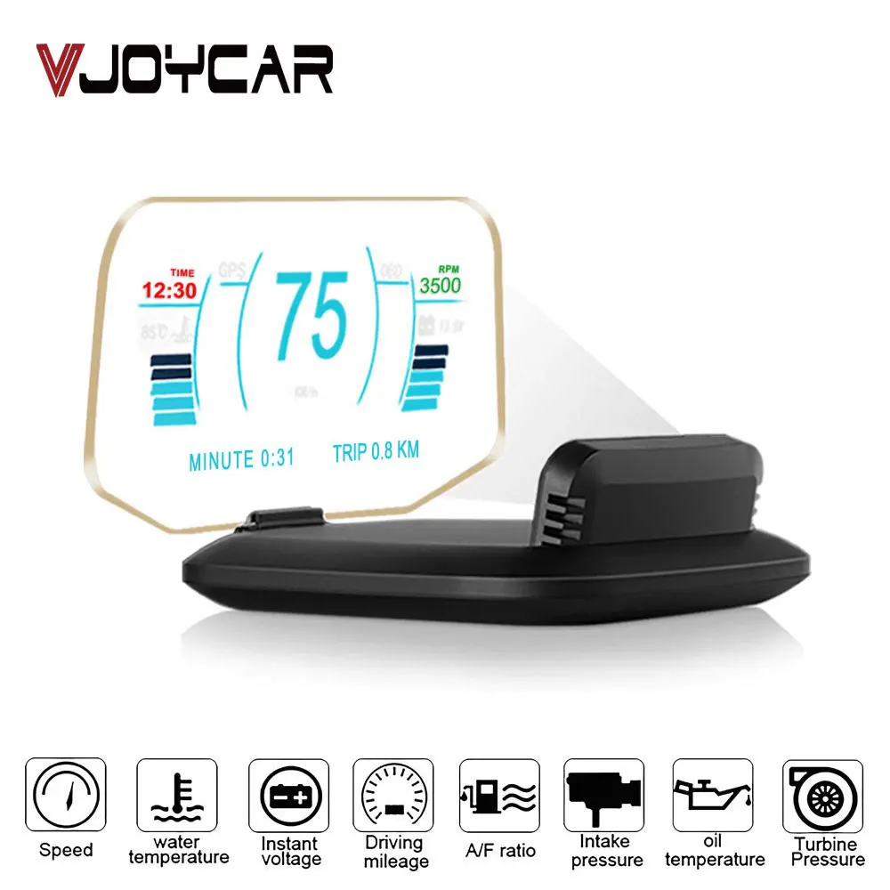  Newest Head Up Display OBD2 Car HUD Mirror Display C1 Car GPS Speedometer Overspeed Warning OBD2+GP
