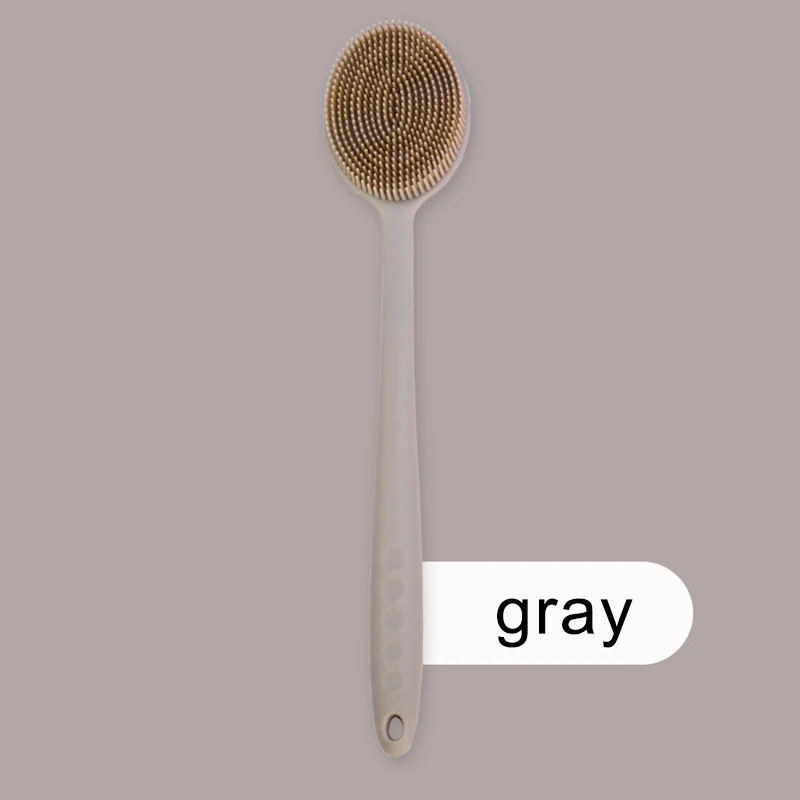 Escova de Banho Volta para Chuveiro Silicone Punho Longo Massagem Limpeza Banheiro Hjl2020 1 Pçs 16 Cheap Tratamentos esfoliantes e p corpo