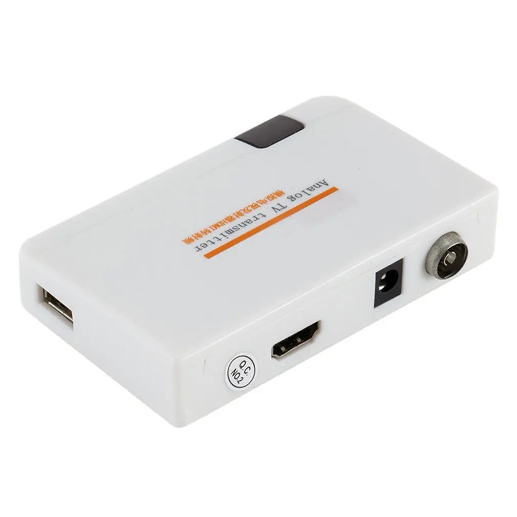 Universal HDMI-compatibility To RF Coaxial Converter Box Adapter Cable with Remote Control Power Supply for TV Converting