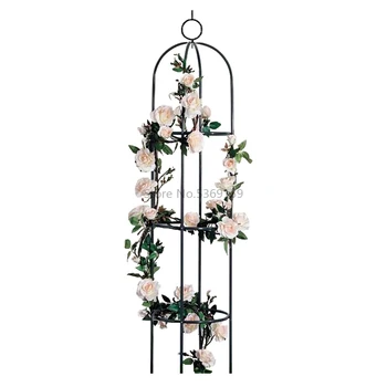 

Gardening Vines Climbing Flower Stand Balcony Potted Bracket Wrought Iron Indoor Rose Clematis Climbing Vine Outdoor
