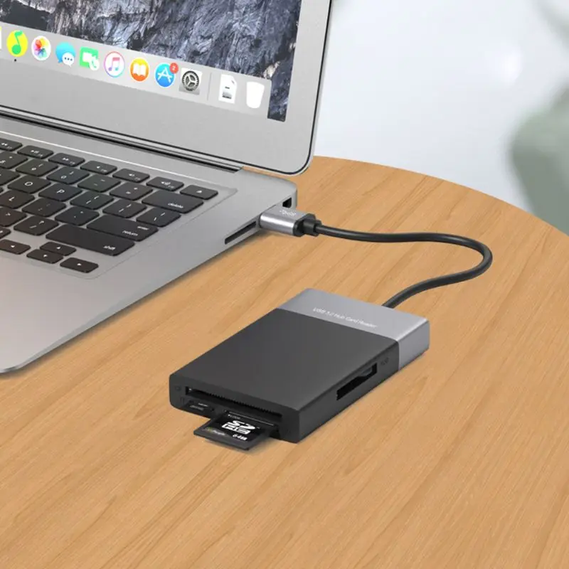 6 в 1 Высокоскоростной USB 3,0 2 порта концентратор адаптер к XQD/CF/для SD/TF карт ридер комплект