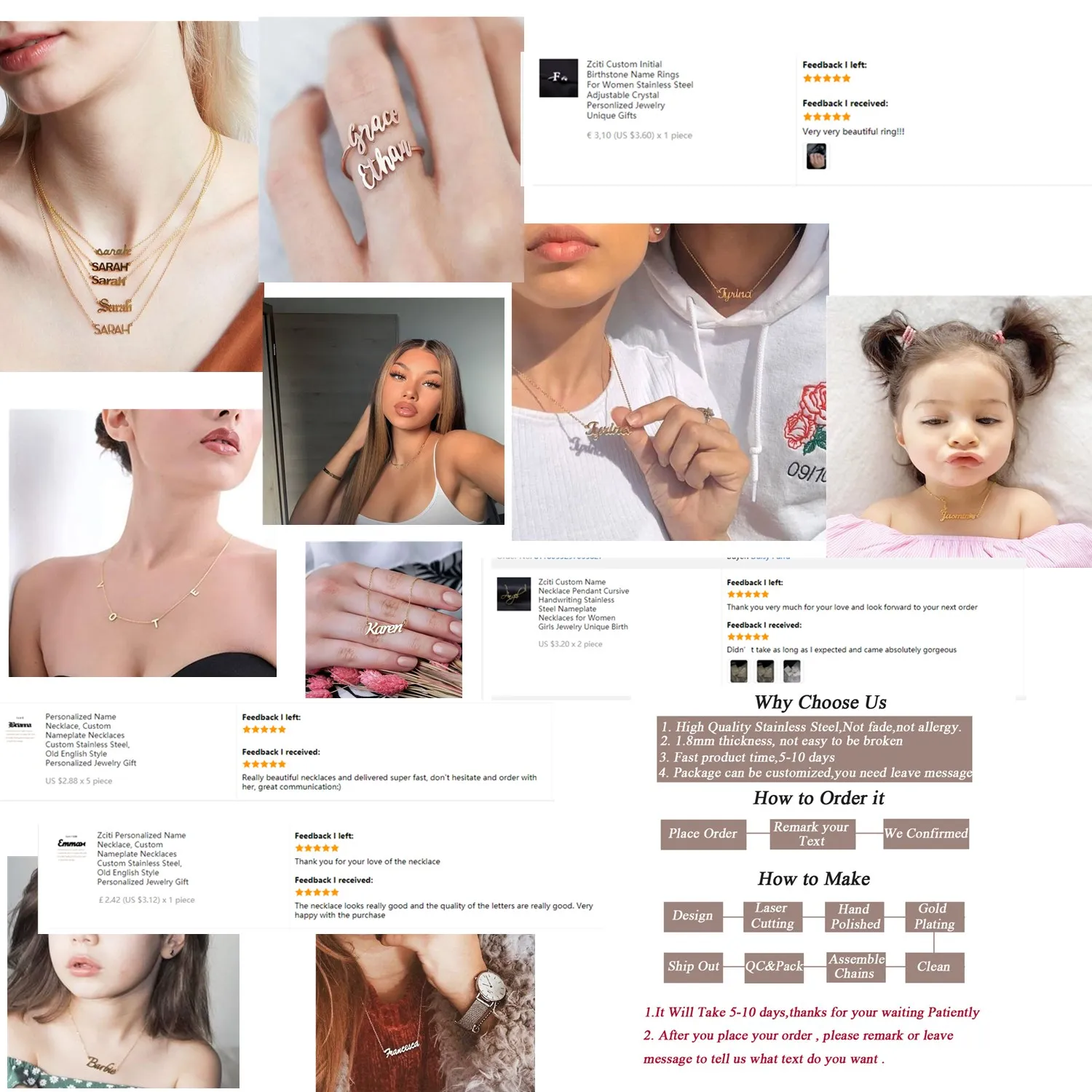 Ожерелья с именем на заказ Эйфелева башня для женщин и мужчин цепочка из