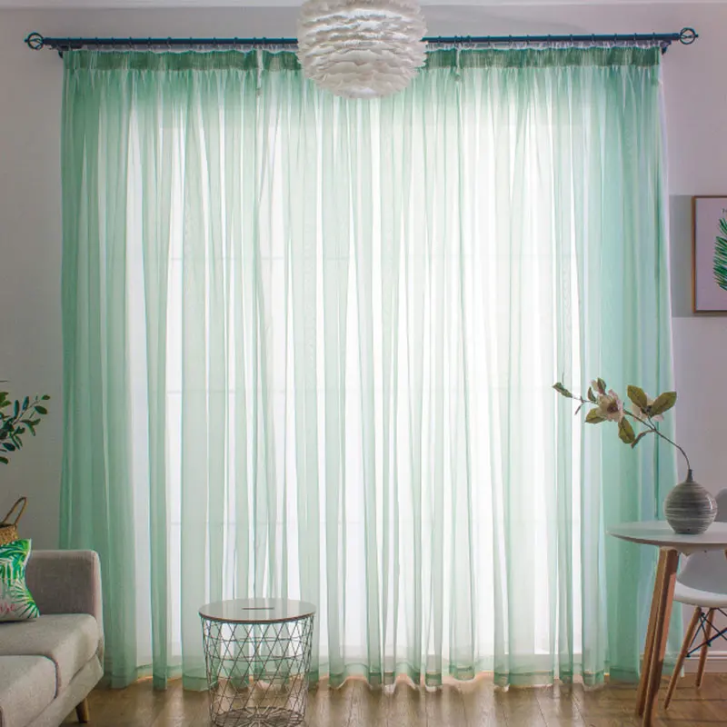 

Modern White Tulle Window Curtains for Living room Solid Sheer Curtains for Kitchen Window Screening Drapes Voile Curtains Door