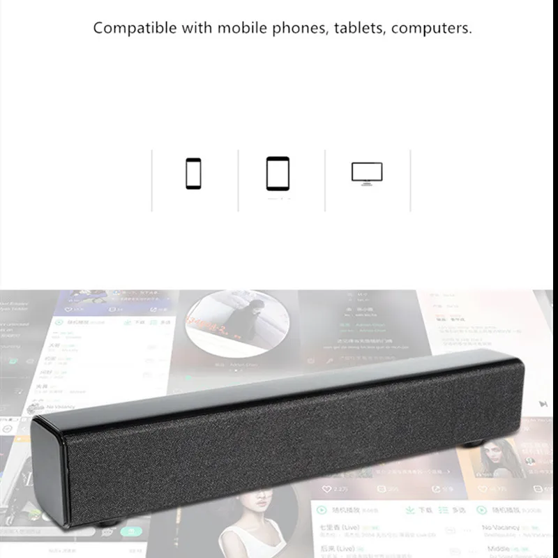Беспроводной Саундбар ТВ динамик USB музыка компьютерные колонки для ПК домашний