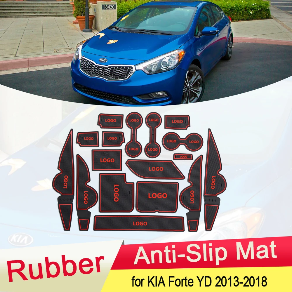 Резиновый противоскользящий коврик для KIA Forte YD 2013 2014 2015 2016 2017 K3 Cerato|Наклейки на