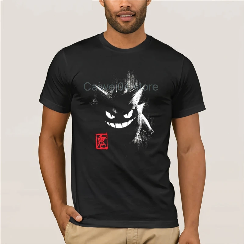 100% хлопок спортивная мужская футболка 2019 брендовая Gengar ink Новая мода лето tshir ttrend |