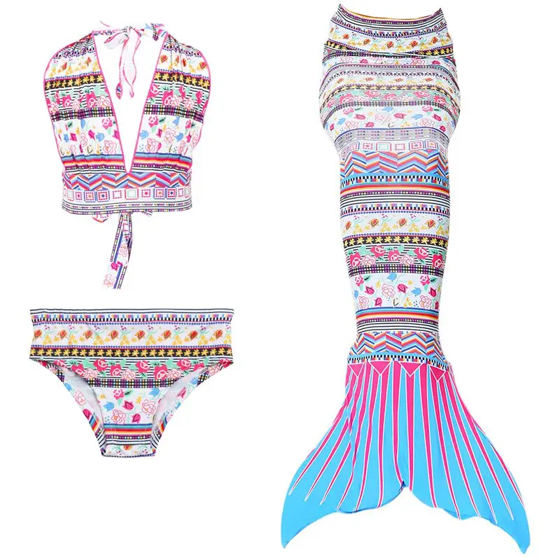 JP89 3 шт./компл. Новое поступление плтье «хвост русалки» для детей костюм принцессы «Русалочка», костюм для купания для маскарадный костюм для девочек ролевая игра - Цвет: JP89