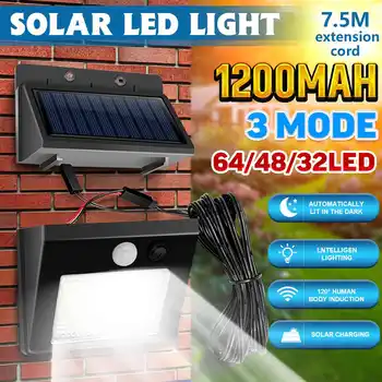 

Smuxi 64/48/32 LEDs Solar 3 Modes LED Wall Light Split IP65 Waterproof Solar Lamp PIR Motio Sensor for Garden Decoration