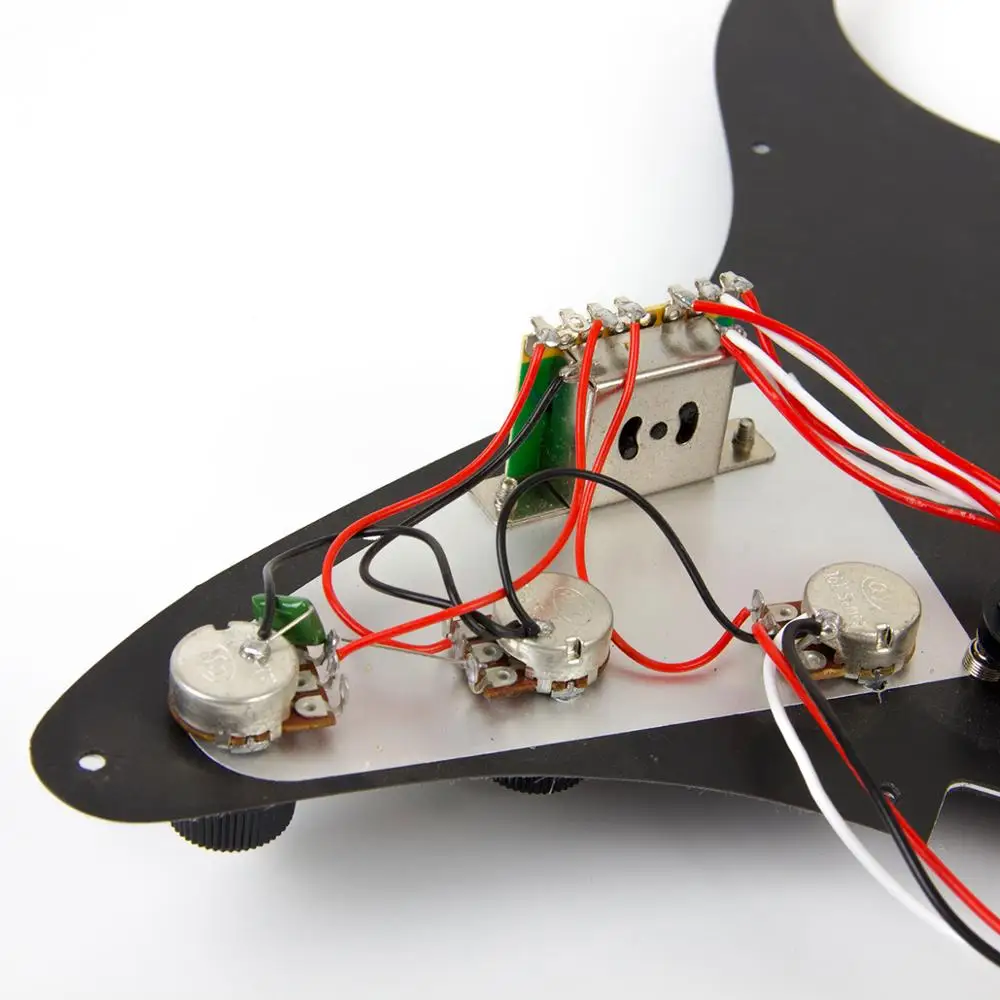 Черный предпроводной Pickguard 3 одна катушка для замены гитары Fender Strat|single coil|prewired