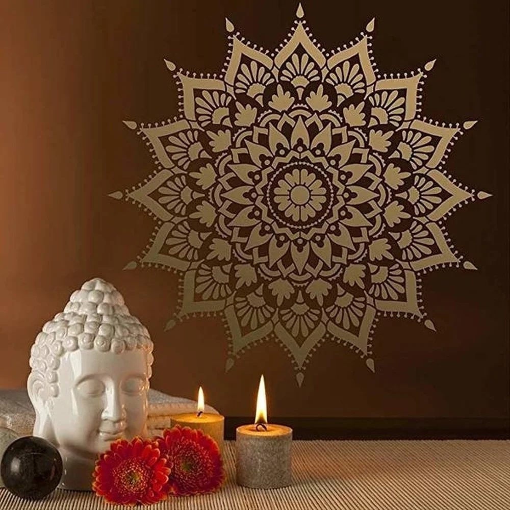

50 * 50cm size diy craft mandala mold for painting stencils stamped photo album embossed paper card on wood, fabric, wall