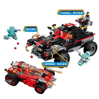 

Enlighten block Power squad Death Dragon Truck Model Building Blocks Compatible with city Classic Sets Bricks Kids Toys gifts
