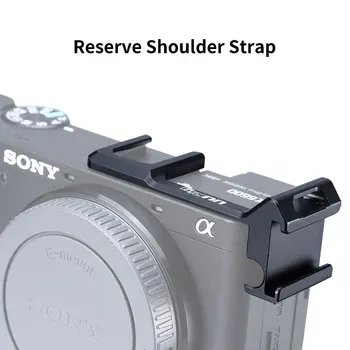 

UURig R032 DSLR Dual Cold Shoe Mount Plate Bracket for Microphone LED Light Stand Mirrowless Camera Vog Camera Accessories