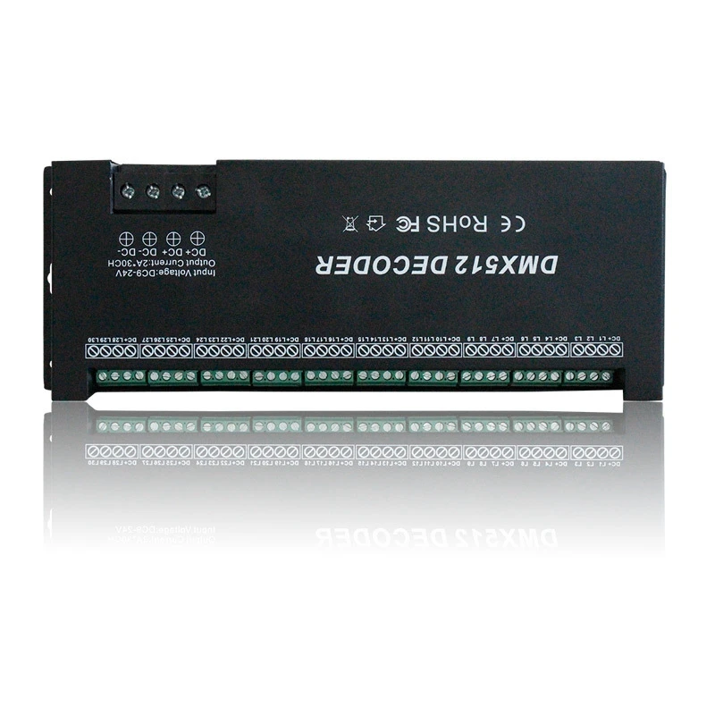 ABGN Hot-30 канальный RGB DMX512 декодер светодиодная полоска DMX контроллер драйвер pwm вход DC12-24V 30CHx2A DMX декодер светильник